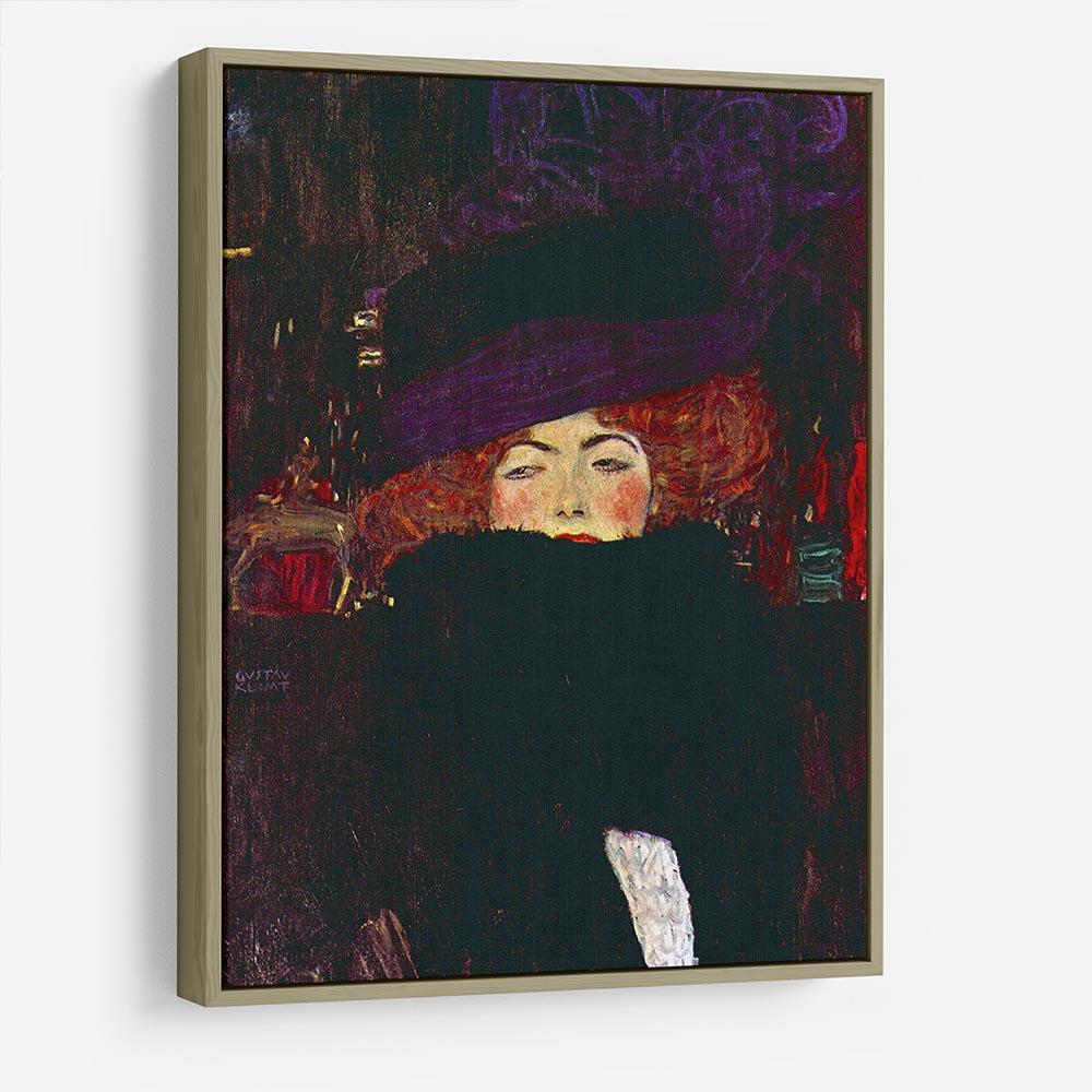 Lady with hat and feather by Klimt HD Metal Print
