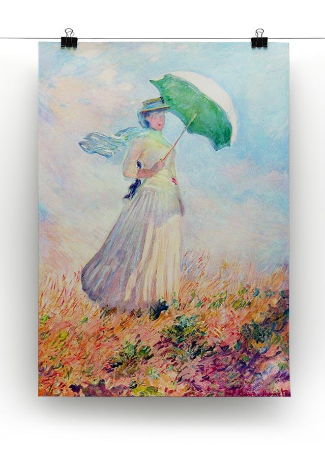 Lady with sunshade study by Monet Canvas Print & Poster - Canvas Art Rocks - 2