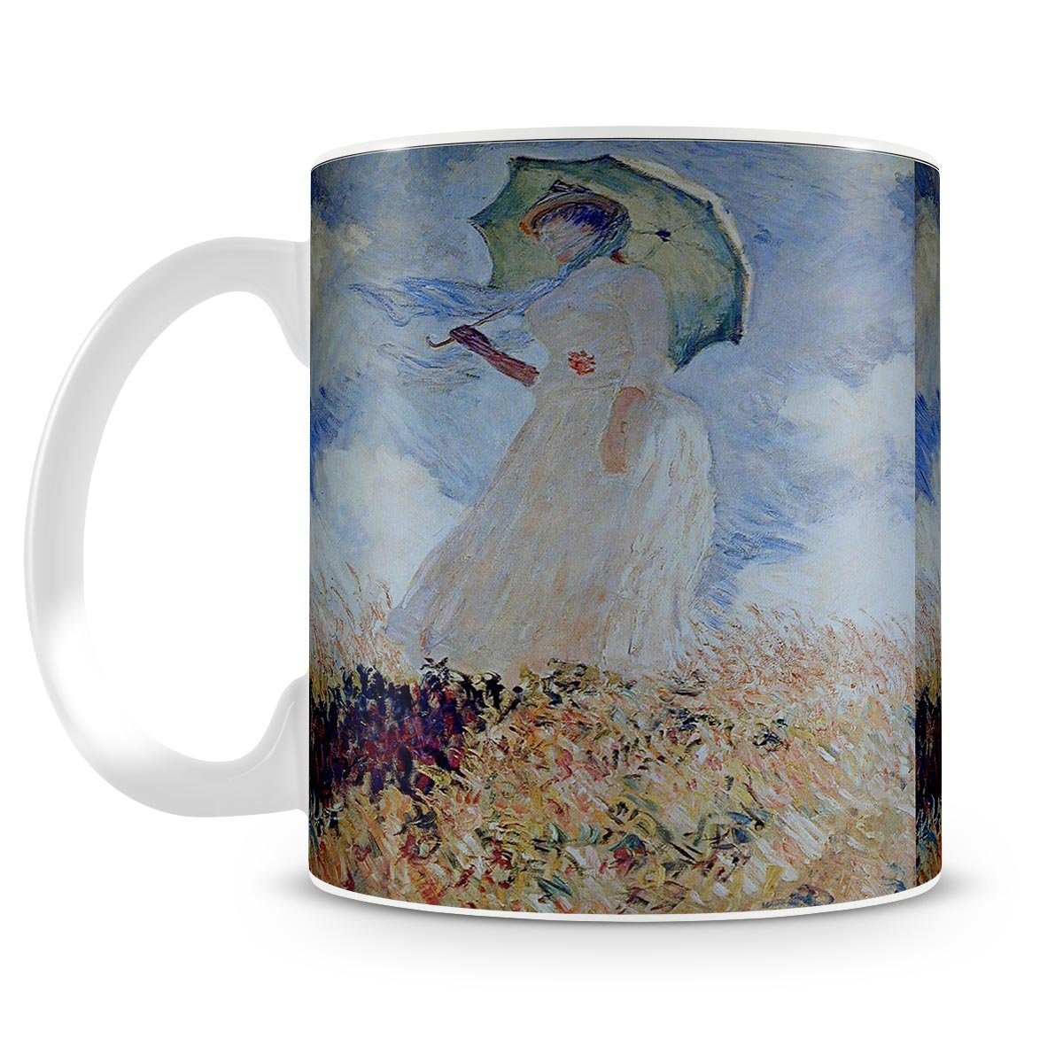 Lady with umbrella Mug - Canvas Art Rocks - 4