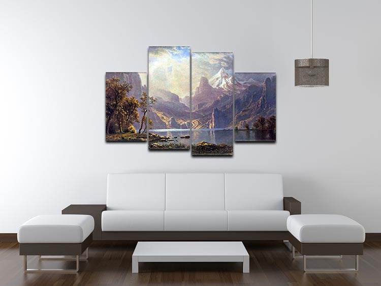 Lake Tahoe by Bierstadt 4 Split Panel Canvas - Canvas Art Rocks - 3