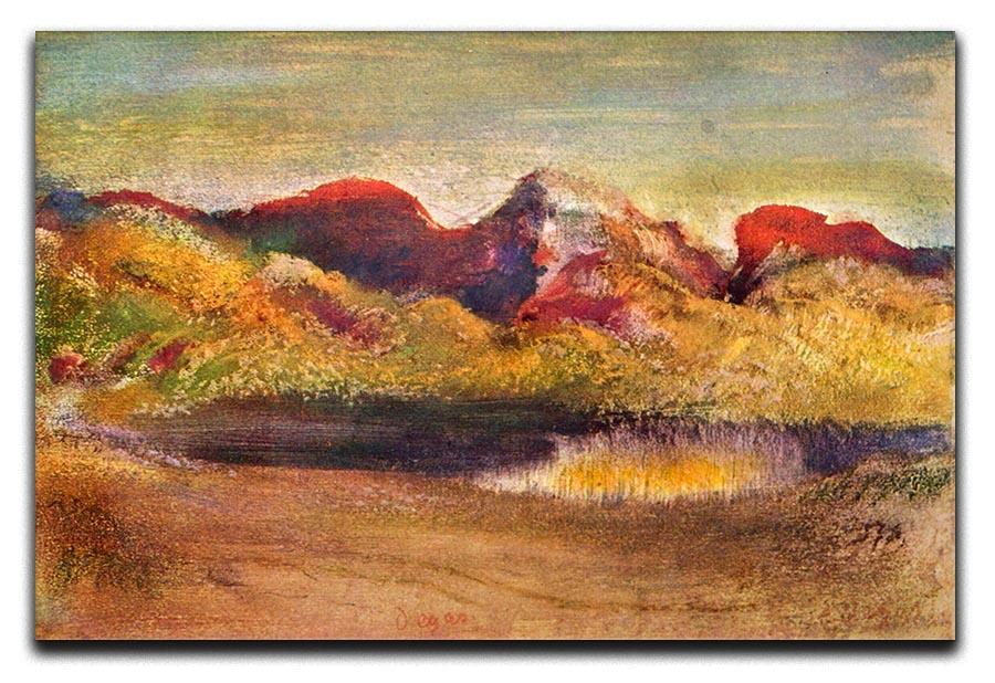Lake and mountains by Degas Canvas Print or Poster - Canvas Art Rocks - 1