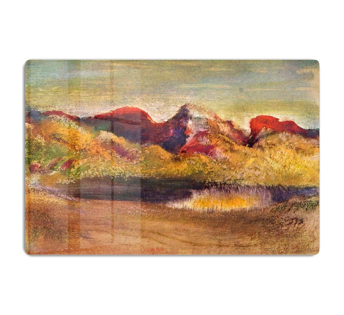 Lake and mountains by Degas HD Metal Print - Canvas Art Rocks - 1