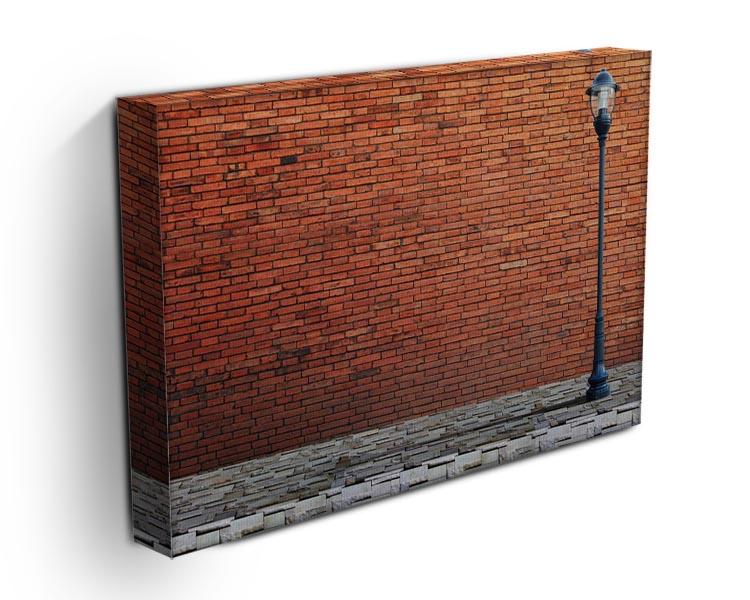 Lamp post street on brick Canvas Print or Poster - Canvas Art Rocks - 3
