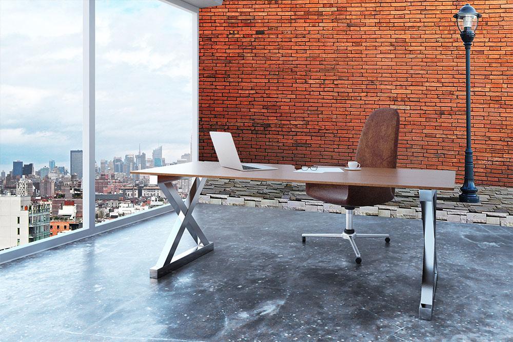 Lamp post street on brick Wall Mural Wallpaper - Canvas Art Rocks - 3