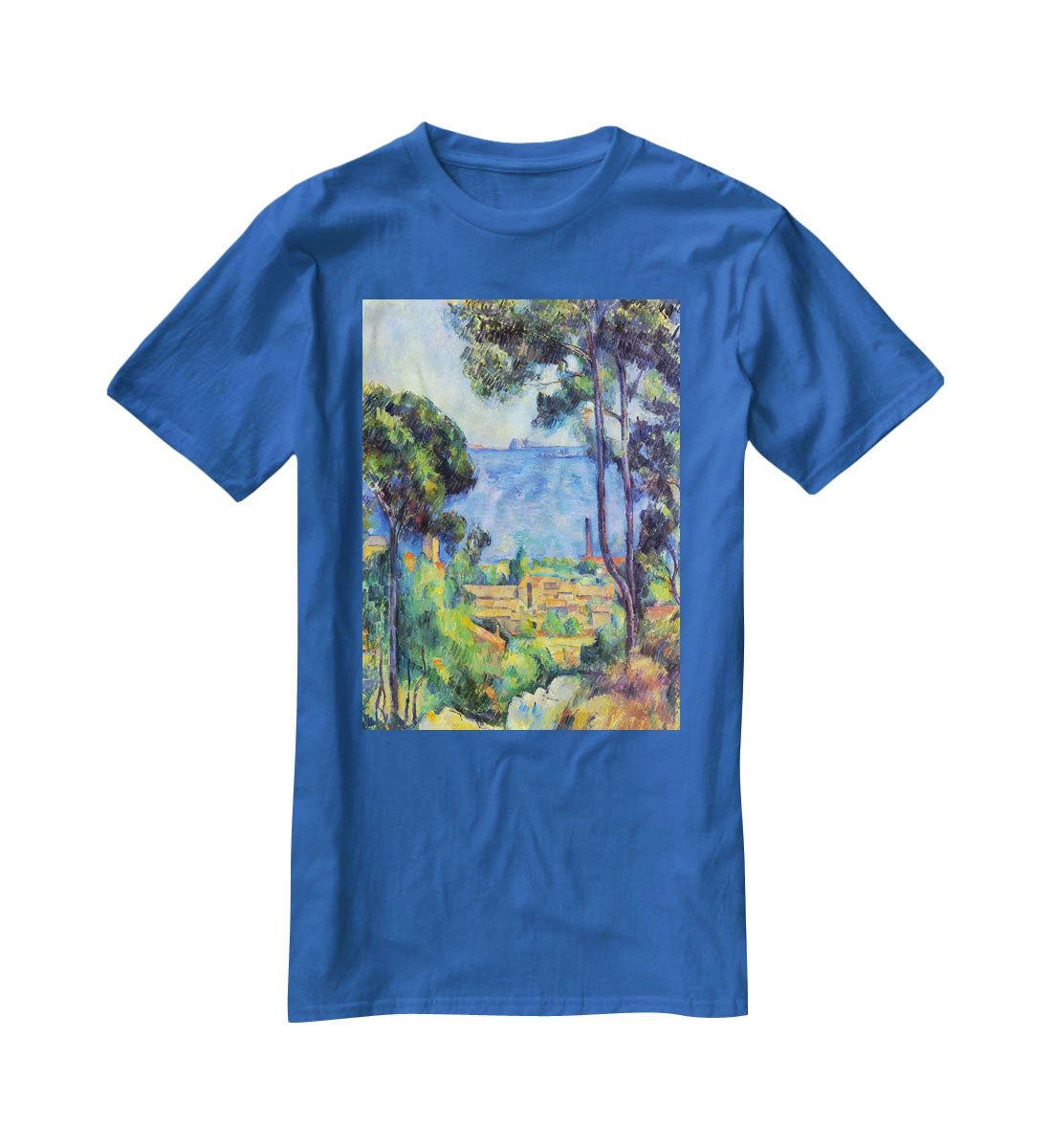 Land scape by Cezanne T-Shirt - Canvas Art Rocks - 2