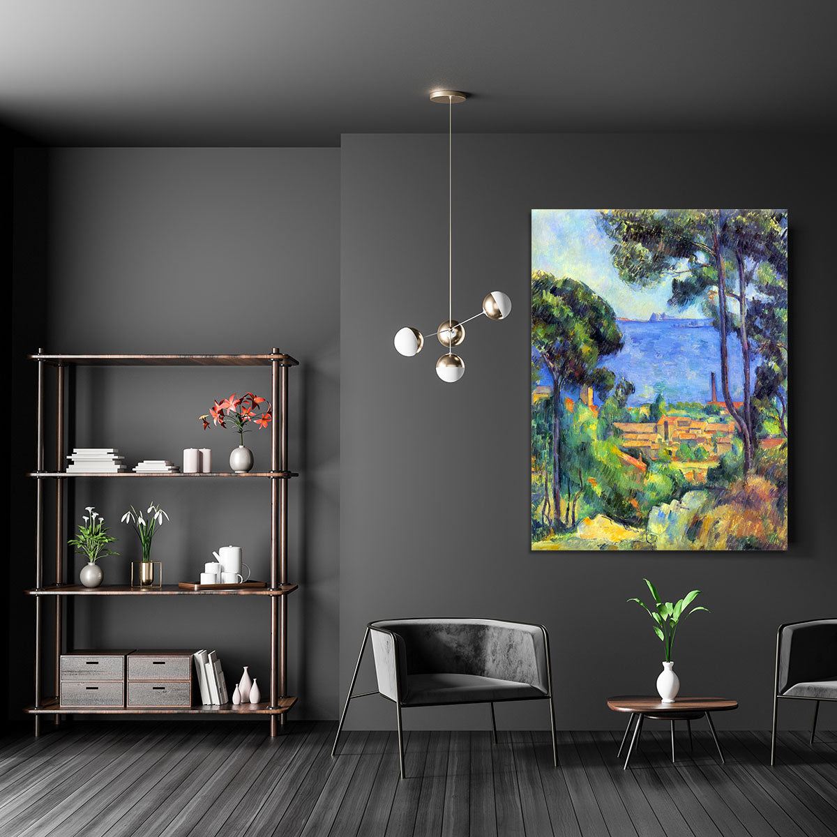 Land scape by Cezanne Canvas Print or Poster - Canvas Art Rocks - 5