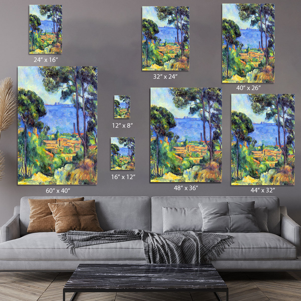 Land scape by Cezanne Canvas Print or Poster - Canvas Art Rocks - 7