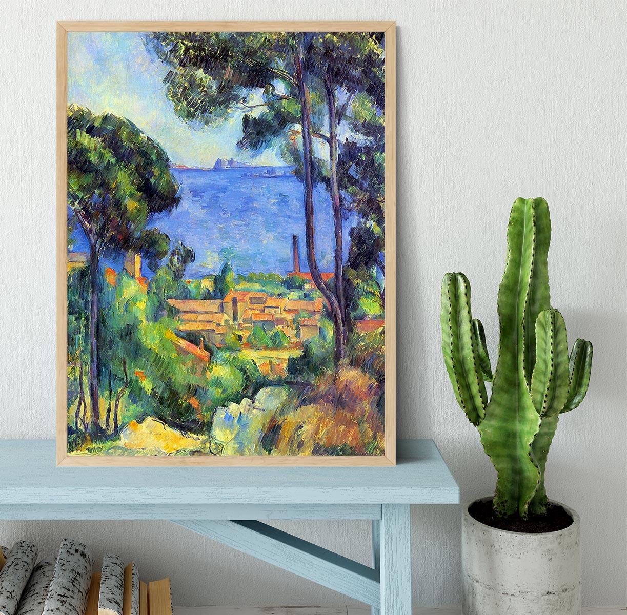 Land scape by Cezanne Framed Print - Canvas Art Rocks - 4