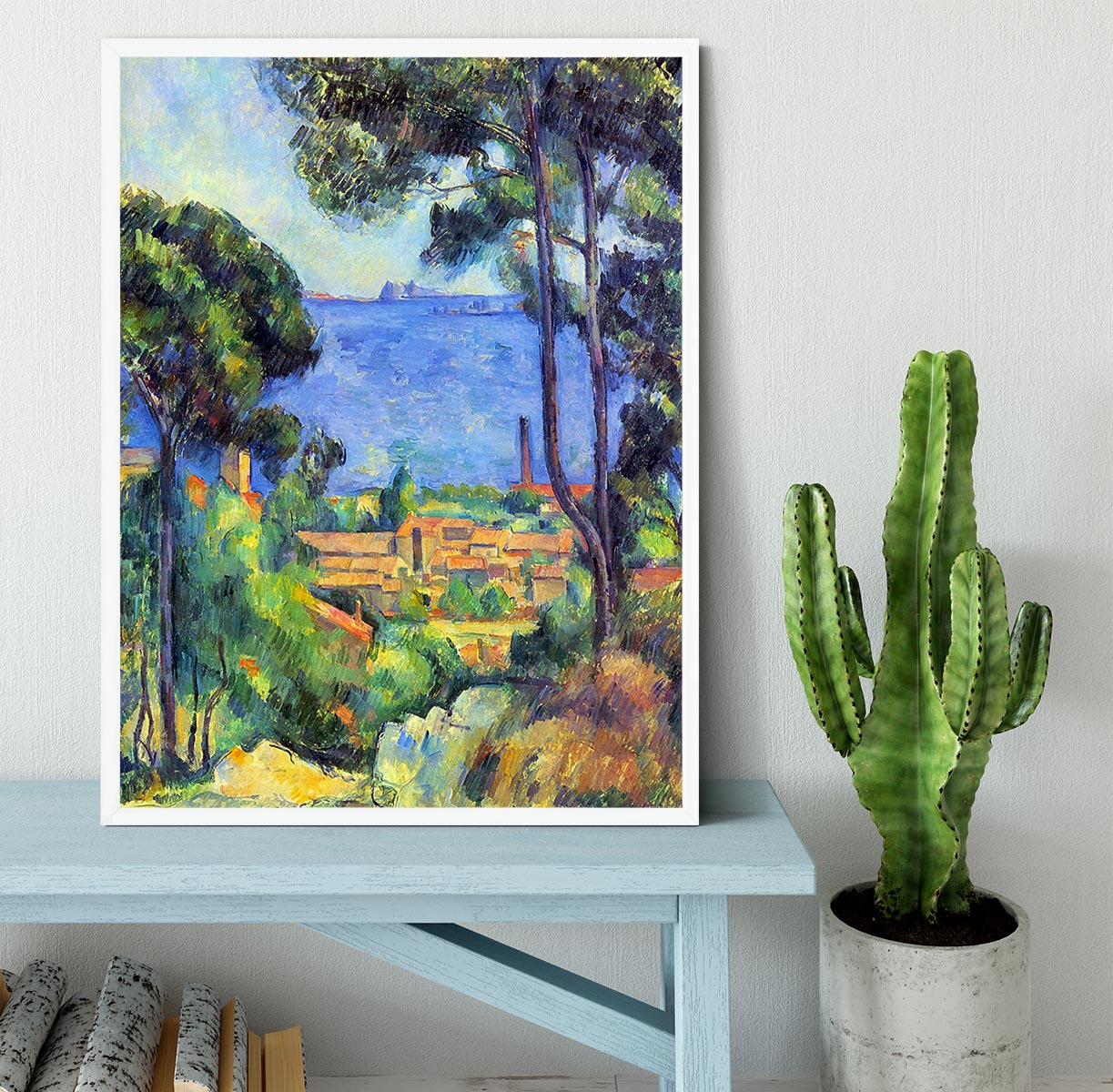 Land scape by Cezanne Framed Print - Canvas Art Rocks -6