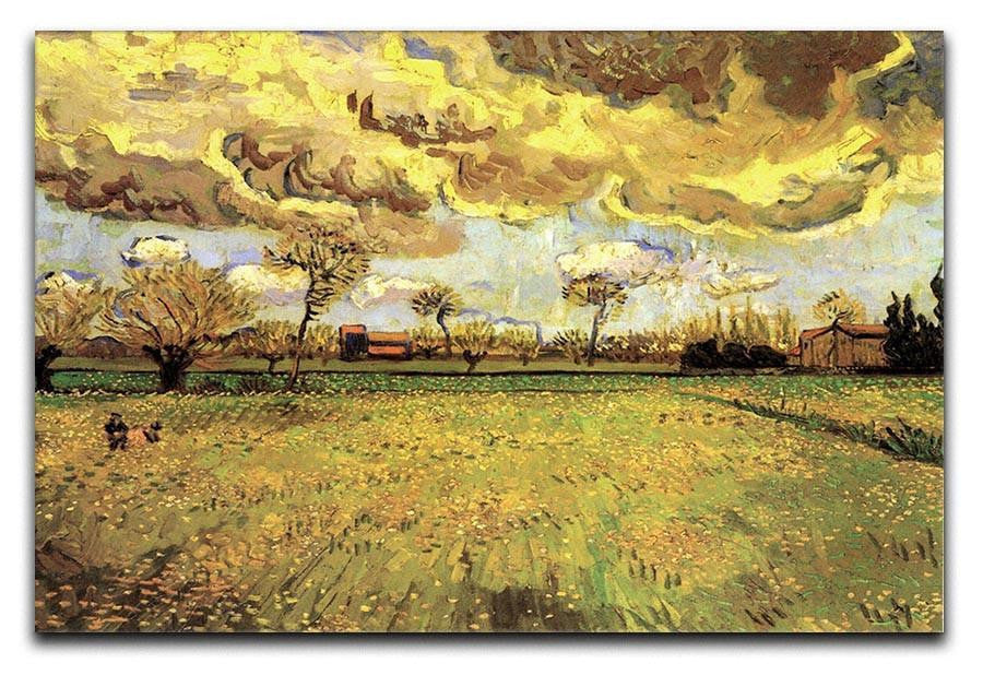 Landscape Under a Stormy Sky by Van Gogh Canvas Print & Poster  - Canvas Art Rocks - 1