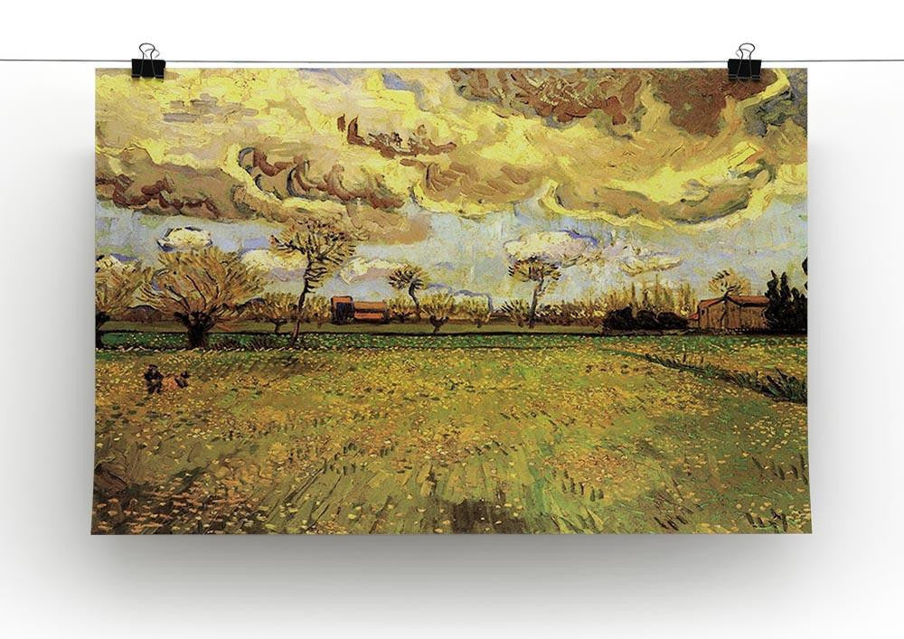 Landscape Under a Stormy Sky by Van Gogh Canvas Print & Poster - Canvas Art Rocks - 2
