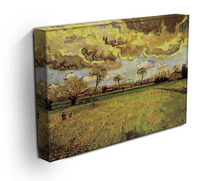 Landscape Under a Stormy Sky by Van Gogh Canvas Print & Poster - Canvas Art Rocks - 3