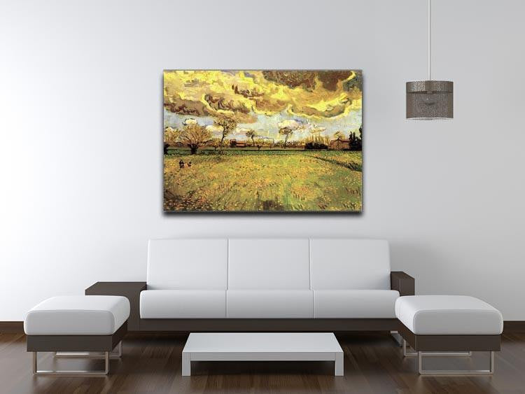 Landscape Under a Stormy Sky by Van Gogh Canvas Print & Poster - Canvas Art Rocks - 4