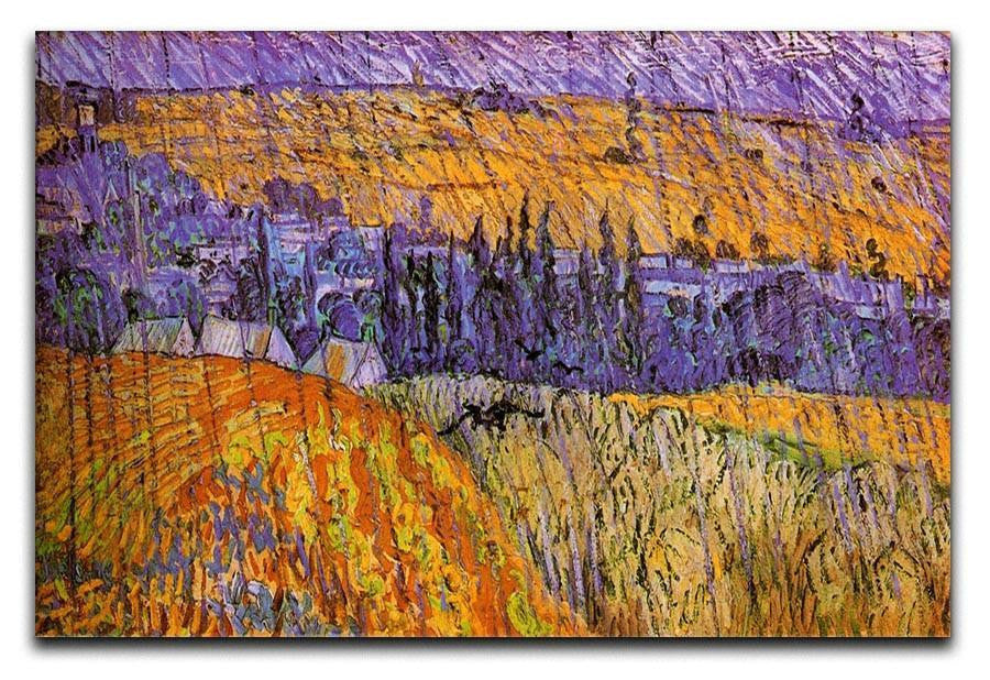 Landscape at Auvers in the Rain by Van Gogh Canvas Print & Poster  - Canvas Art Rocks - 1