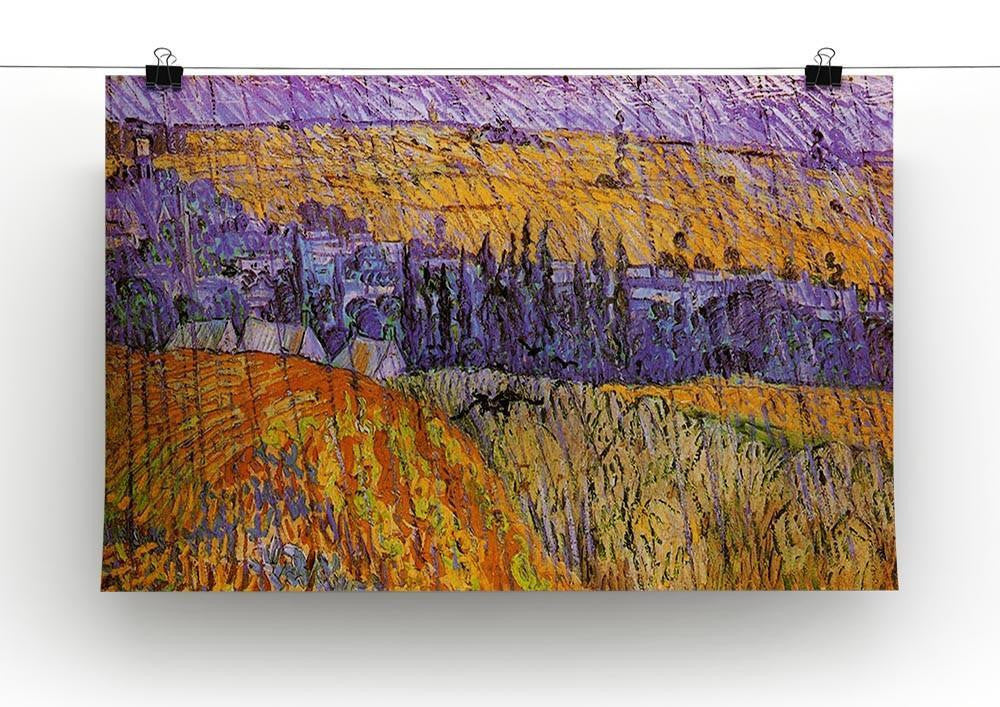 Landscape at Auvers in the Rain by Van Gogh Canvas Print & Poster - Canvas Art Rocks - 2