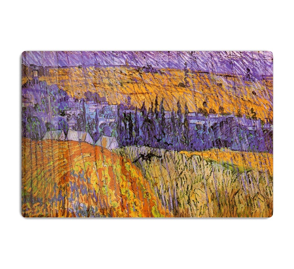 Landscape at Auvers in the Rain by Van Gogh HD Metal Print