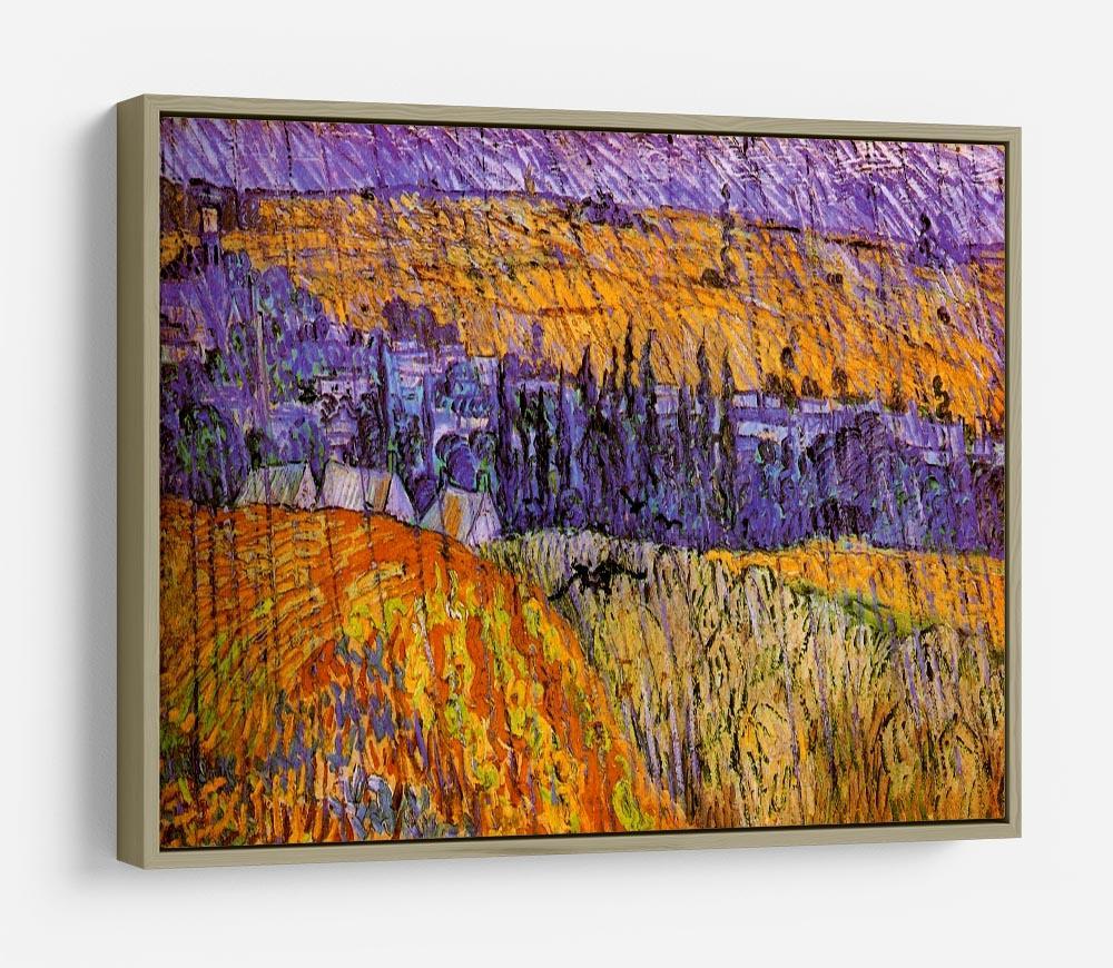 Landscape at Auvers in the Rain by Van Gogh HD Metal Print
