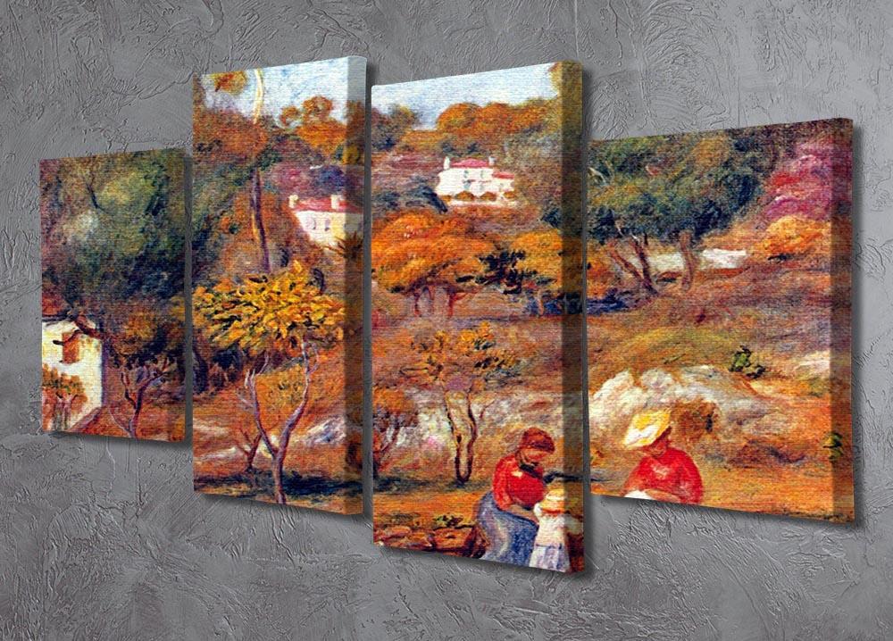 Landscape at Cagnes by Renoir 4 Split Panel Canvas - Canvas Art Rocks - 2