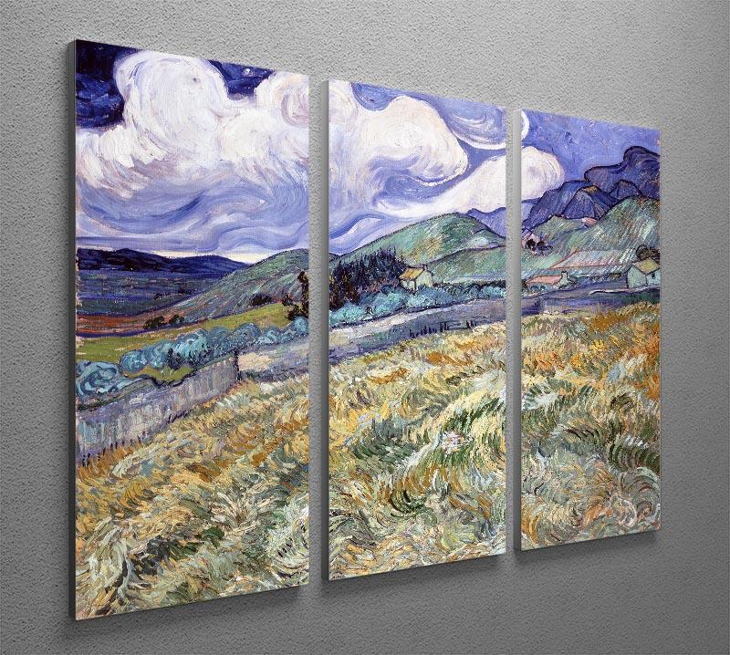 Landscape from Saint-Remy 3 Split Panel Canvas Print - Canvas Art Rocks - 4
