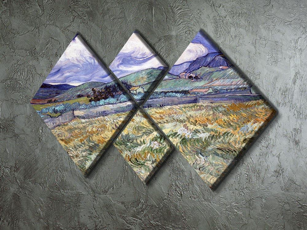 Landscape from Saint-Remy 4 Square Multi Panel Canvas - Canvas Art Rocks - 2