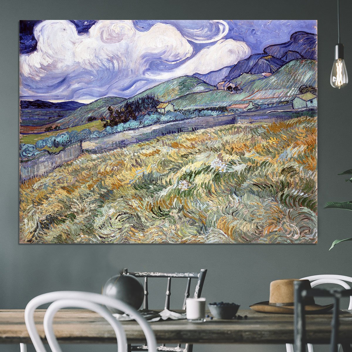 Landscape from Saint-Remy Canvas Print or Poster