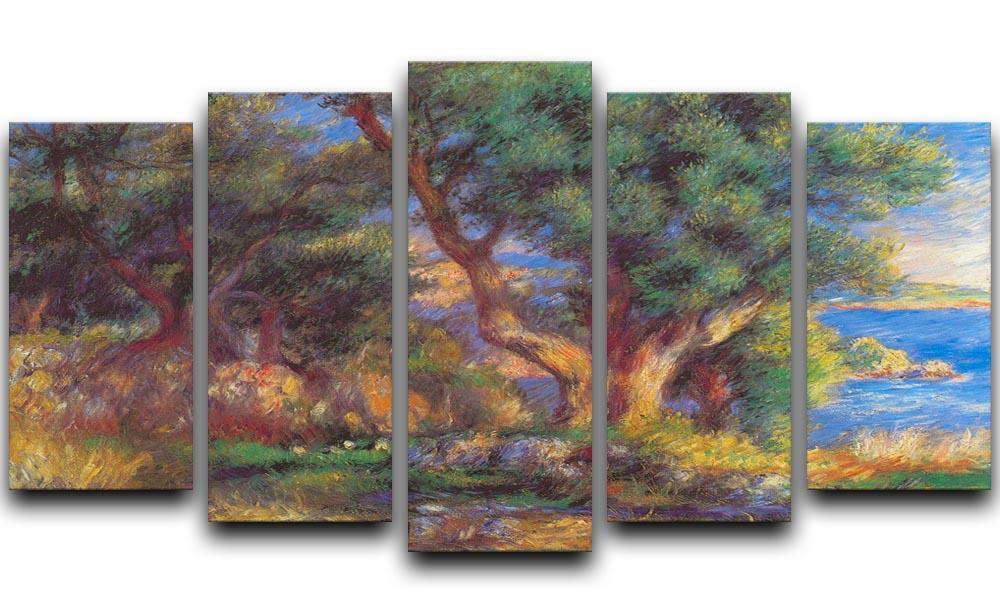 Landscape in Menton by Renoir 5 Split Panel Canvas  - Canvas Art Rocks - 1