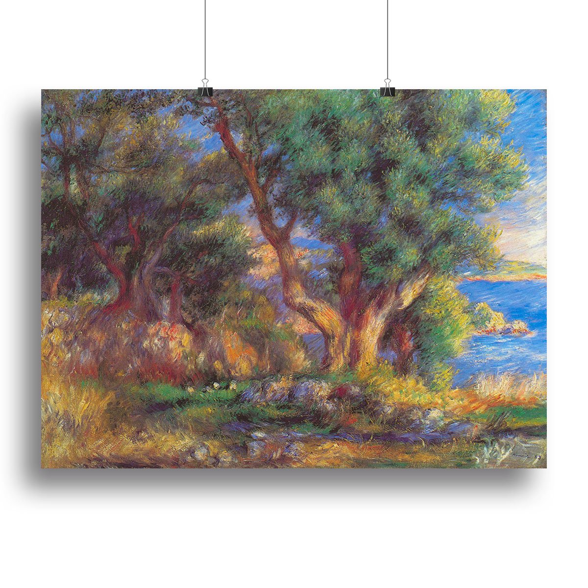 Landscape in Menton by Renoir Canvas Print or Poster