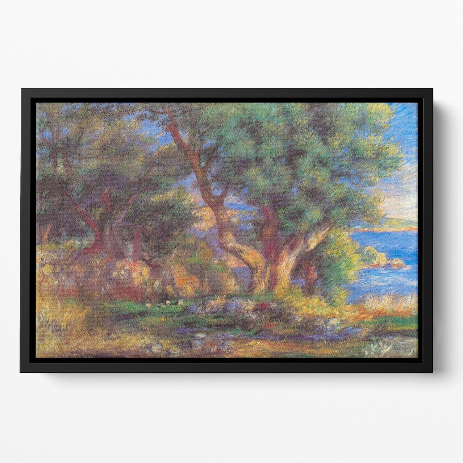 Landscape in Menton by Renoir Floating Framed Canvas