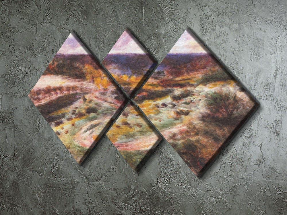 Landscape in Wargemont by Renoir 4 Square Multi Panel Canvas - Canvas Art Rocks - 2