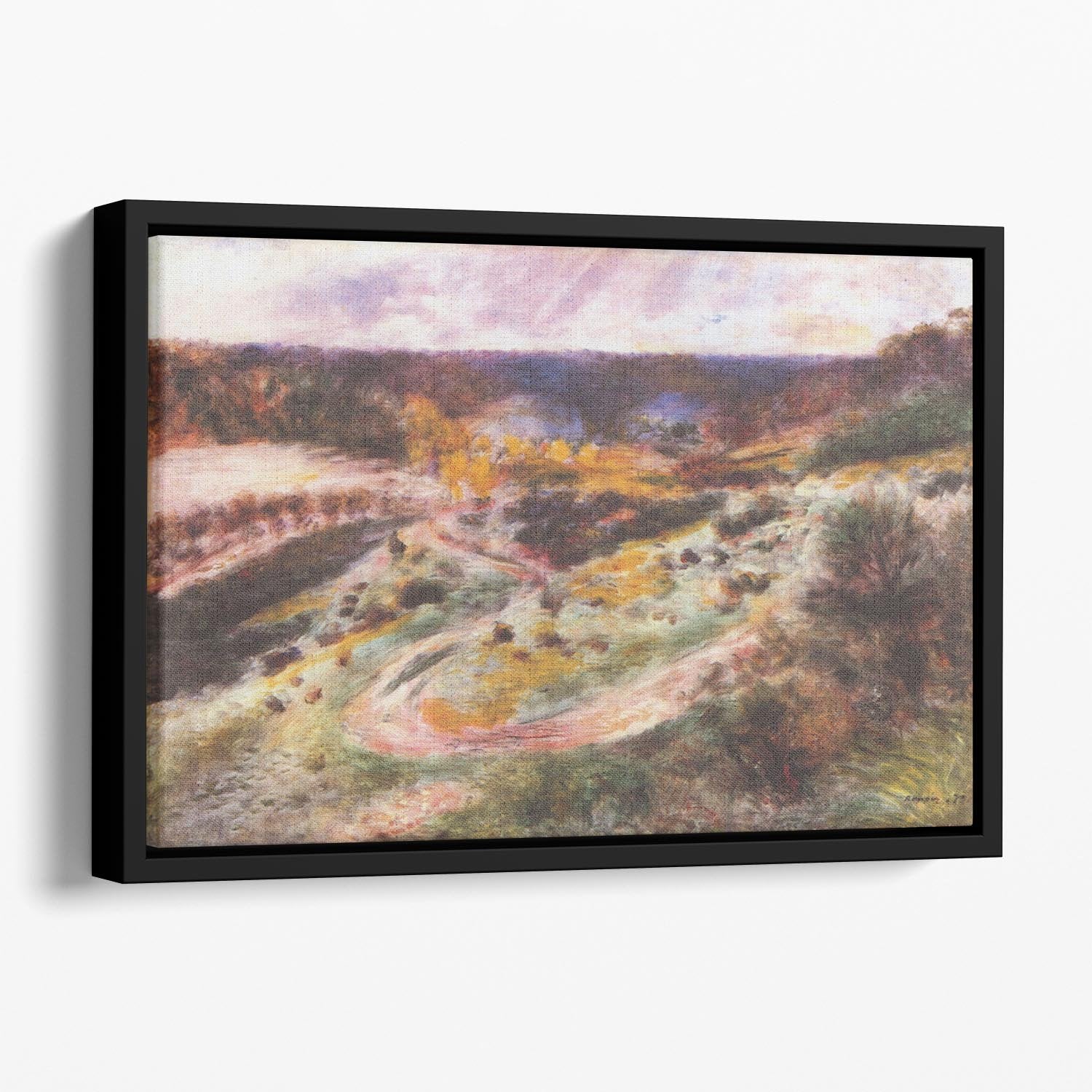 Landscape in Wargemont by Renoir Floating Framed Canvas