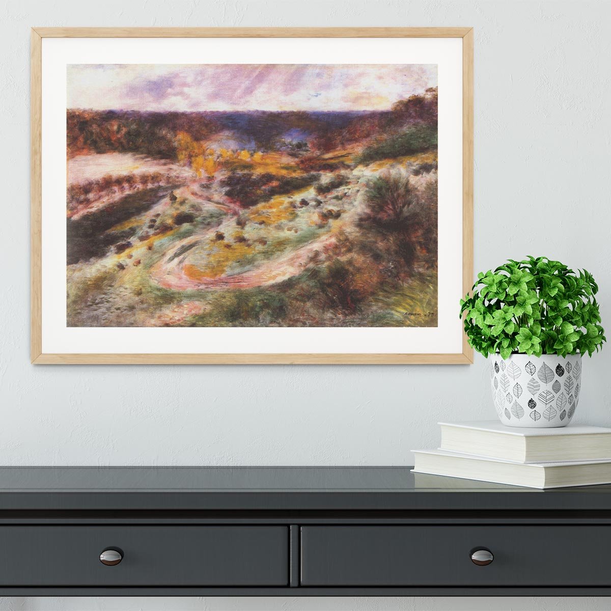 Landscape in Wargemont by Renoir Framed Print - Canvas Art Rocks - 3
