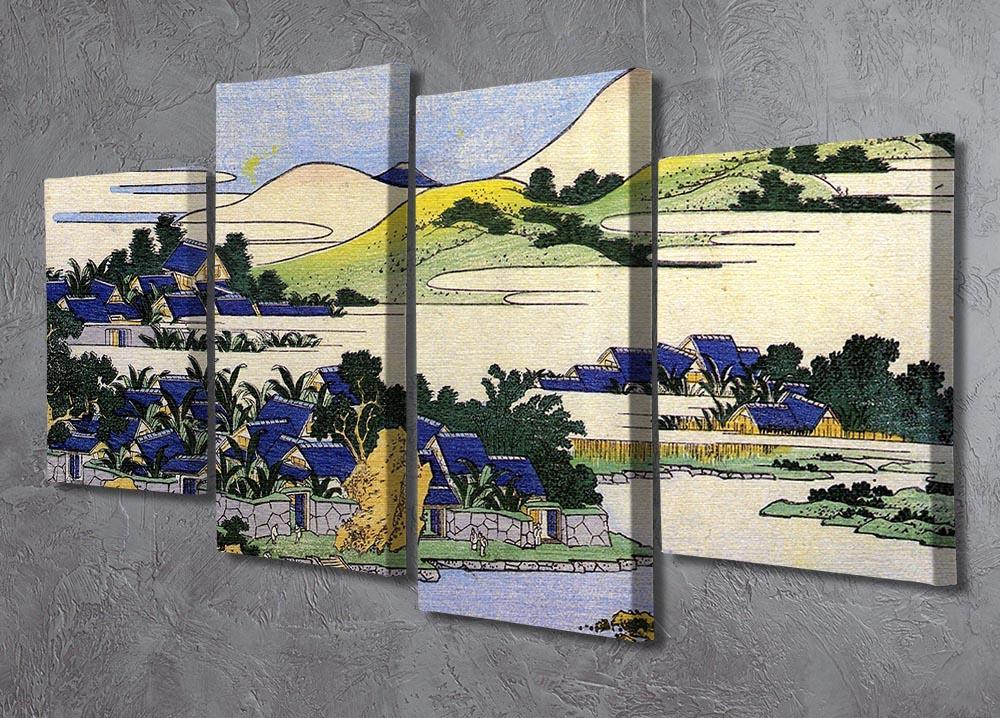 Landscape of Ryukyu by Hokusai 4 Split Panel Canvas - Canvas Art Rocks - 2
