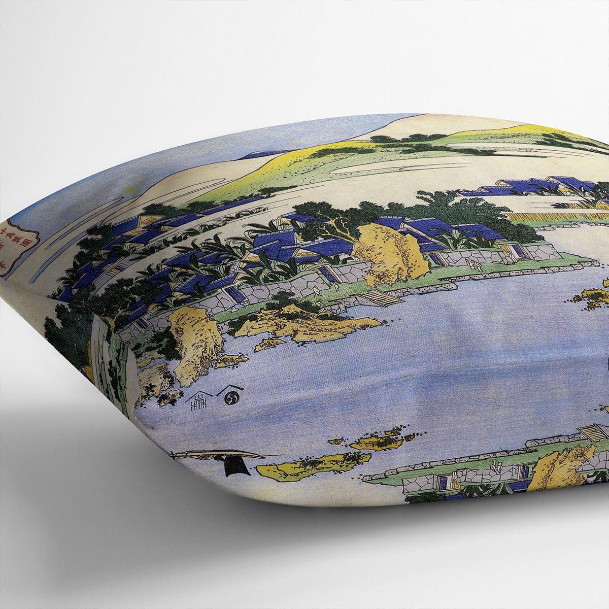 Landscape of Ryukyu by Hokusai Throw Pillow