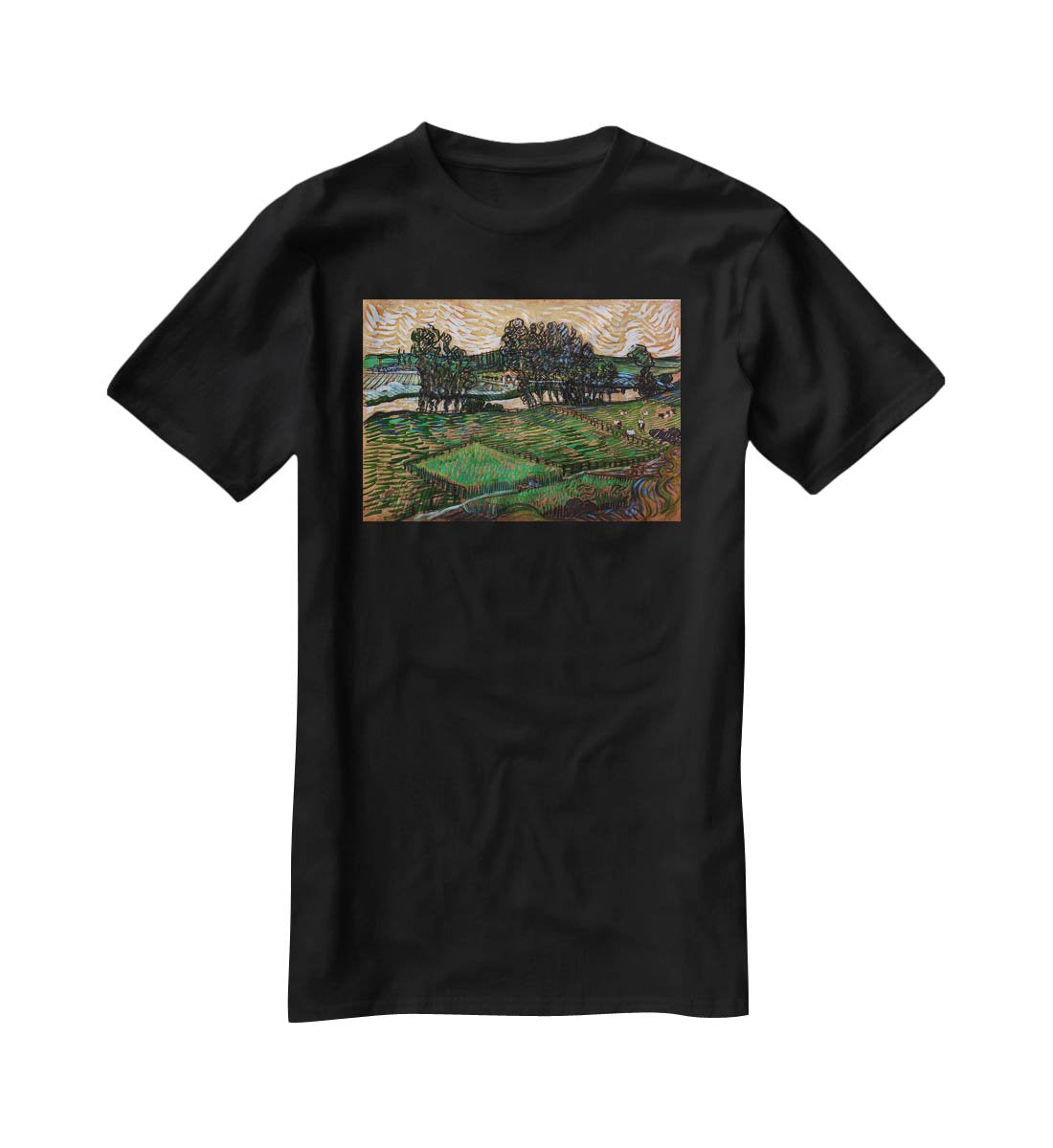 Landscape with Bridge across the Oise by Van Gogh T-Shirt - Canvas Art Rocks - 1