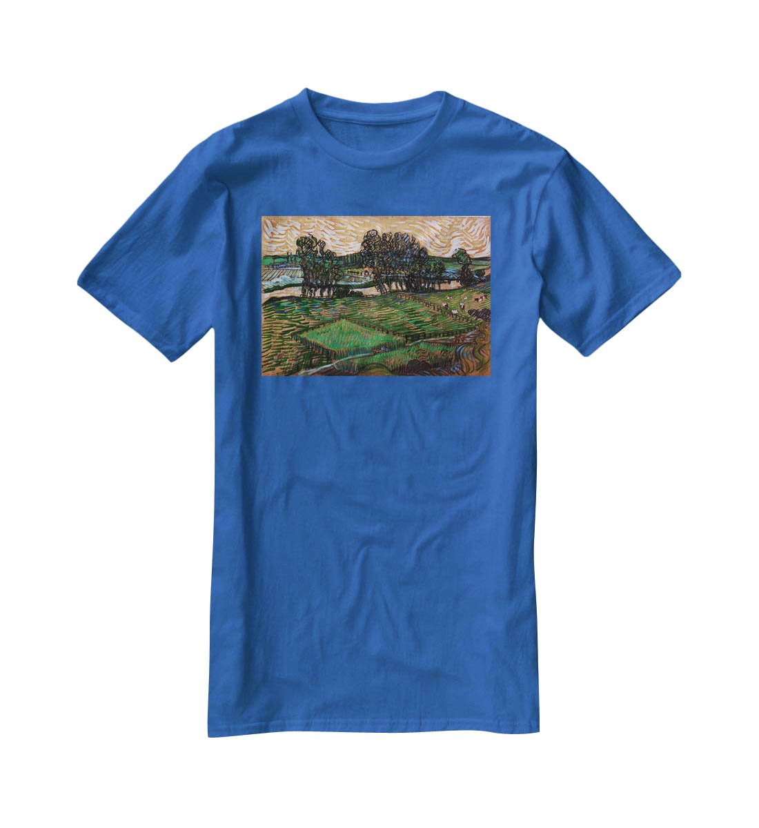 Landscape with Bridge across the Oise by Van Gogh T-Shirt - Canvas Art Rocks - 2