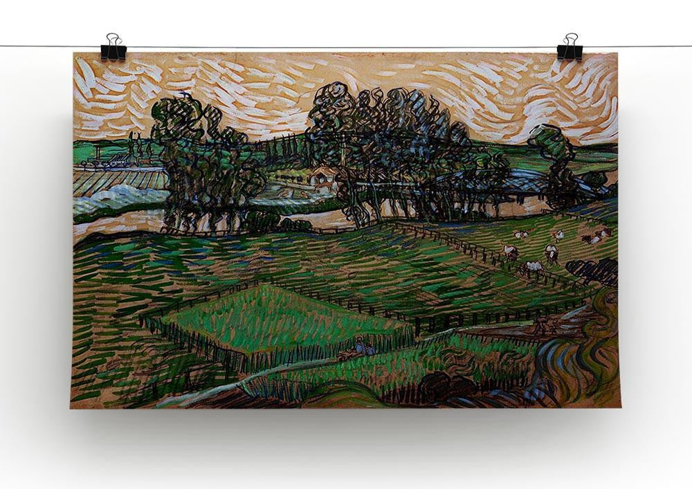 Landscape with Bridge across the Oise by Van Gogh Canvas Print & Poster - Canvas Art Rocks - 2
