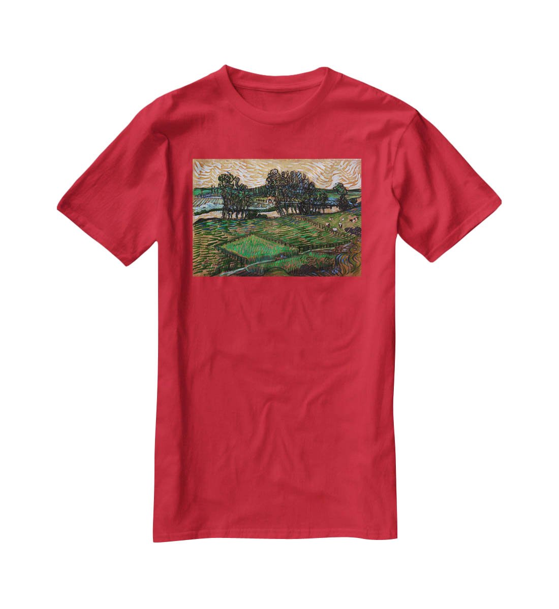 Landscape with Bridge across the Oise by Van Gogh T-Shirt - Canvas Art Rocks - 4