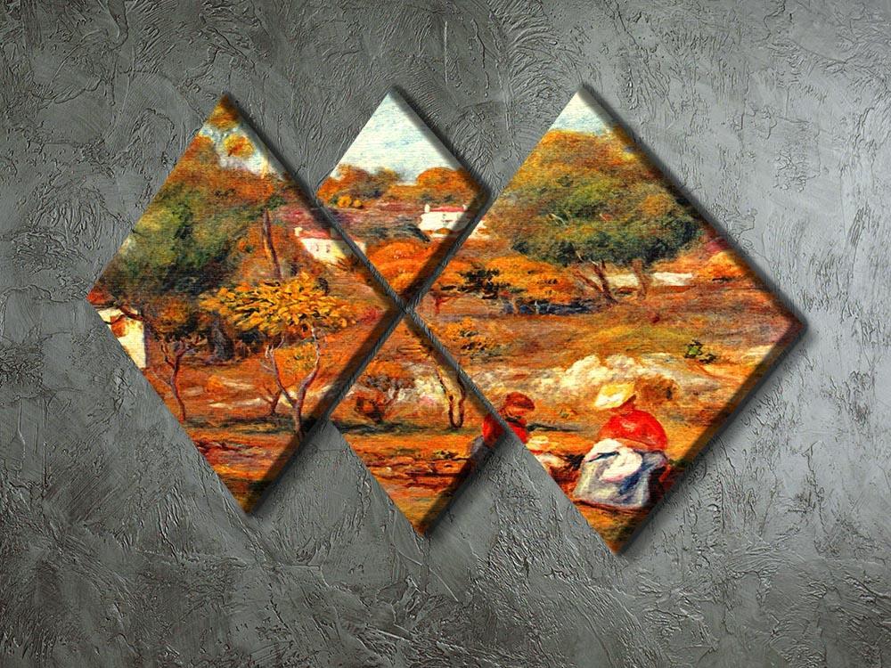 Landscape with Cagnes by Renoir 4 Square Multi Panel Canvas - Canvas Art Rocks - 2