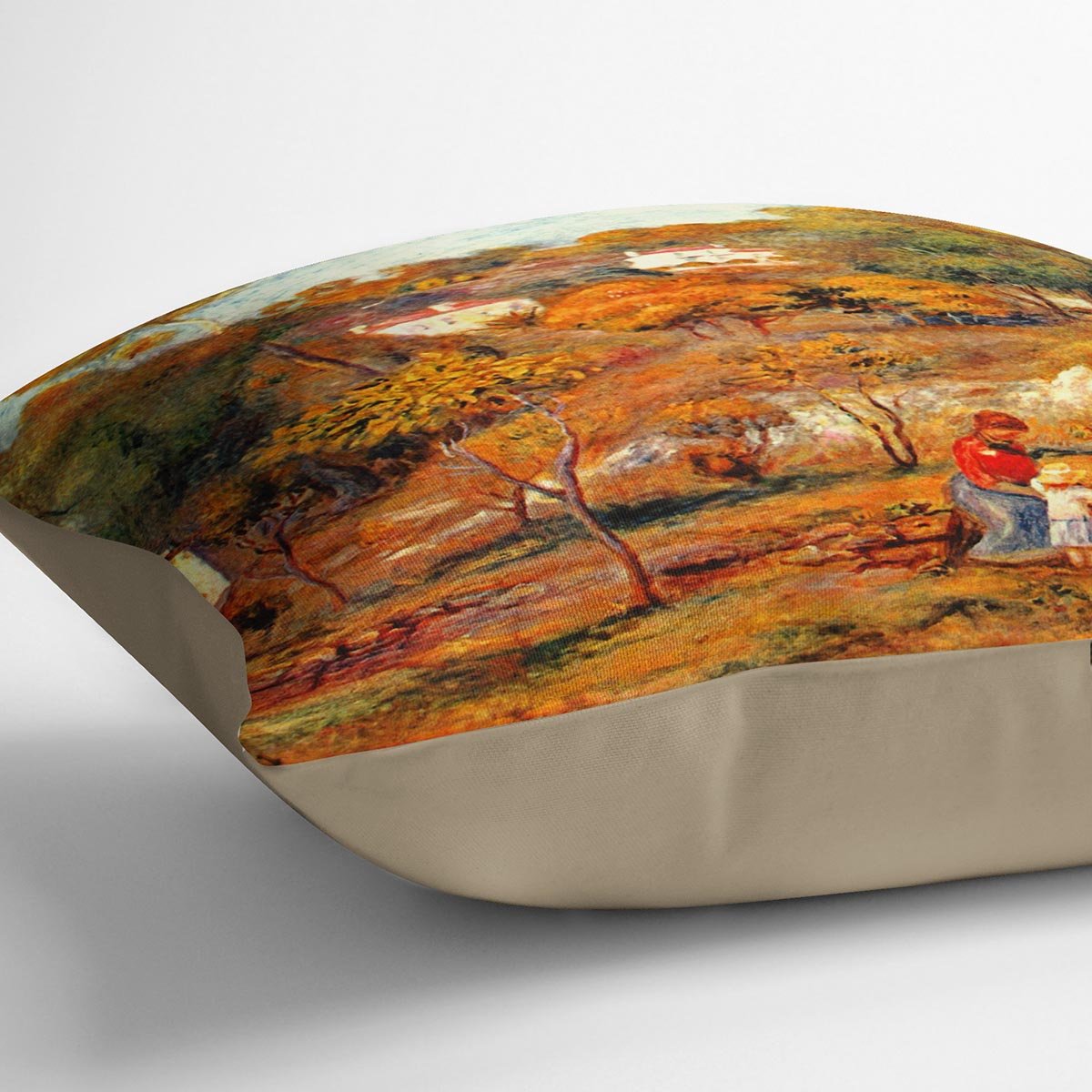 Landscape with Cagnes by Renoir Throw Pillow