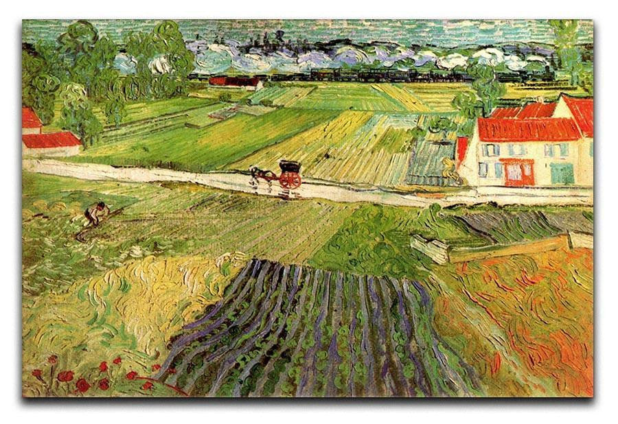 Landscape with Carriage and Train in the Background by Van Gogh Canvas Print & Poster  - Canvas Art Rocks - 1
