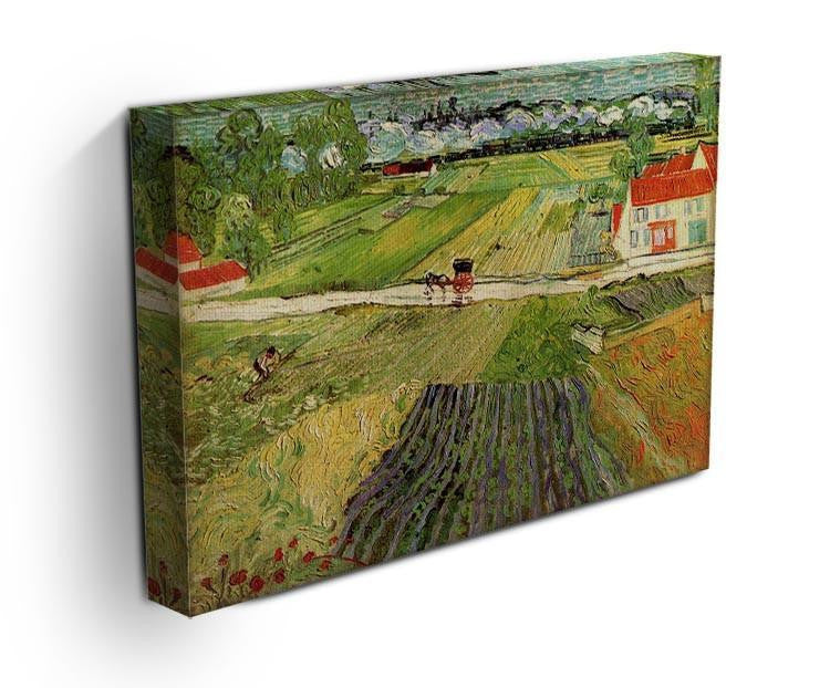 Landscape with Carriage and Train in the Background by Van Gogh Canvas Print & Poster - Canvas Art Rocks - 3