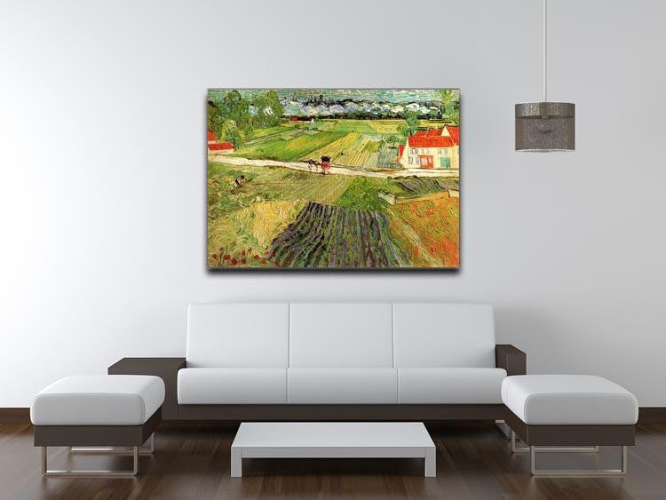 Landscape with Carriage and Train in the Background by Van Gogh Canvas Print & Poster - Canvas Art Rocks - 4