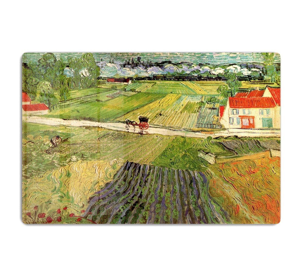 Landscape with Carriage and Train in the Background by Van Gogh HD Metal Print