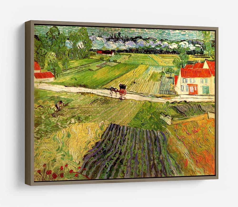 Landscape with Carriage and Train in the Background by Van Gogh HD Metal Print