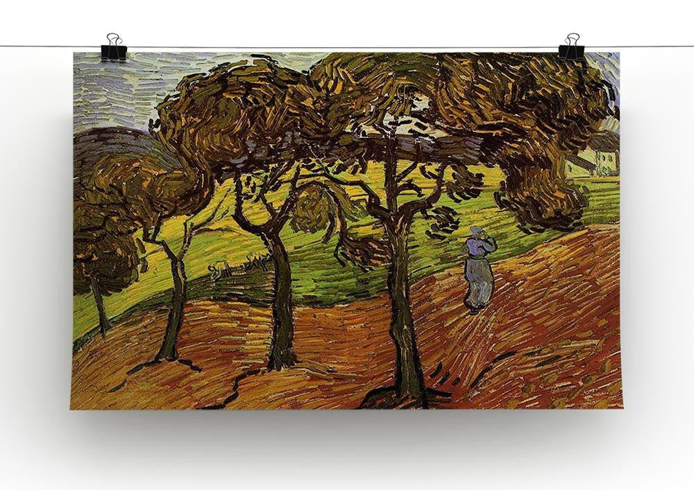 Landscape with Trees and Figures by Van Gogh Canvas Print & Poster - Canvas Art Rocks - 2