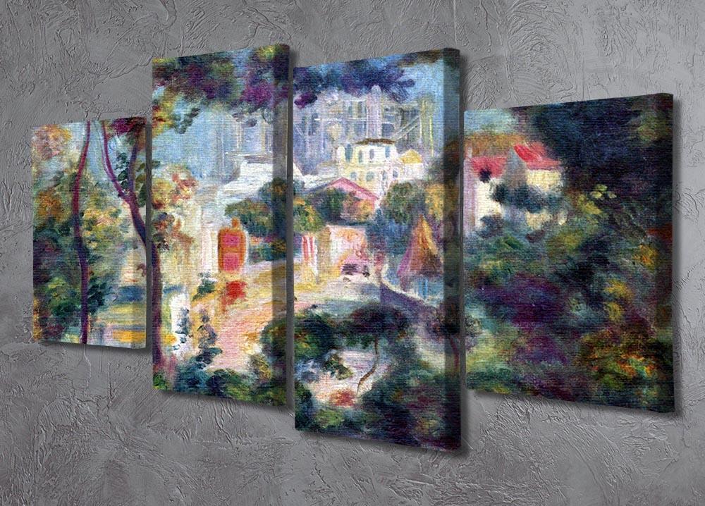 Landscape with a view of the Sacred Heart by Renoir 4 Split Panel Canvas - Canvas Art Rocks - 2