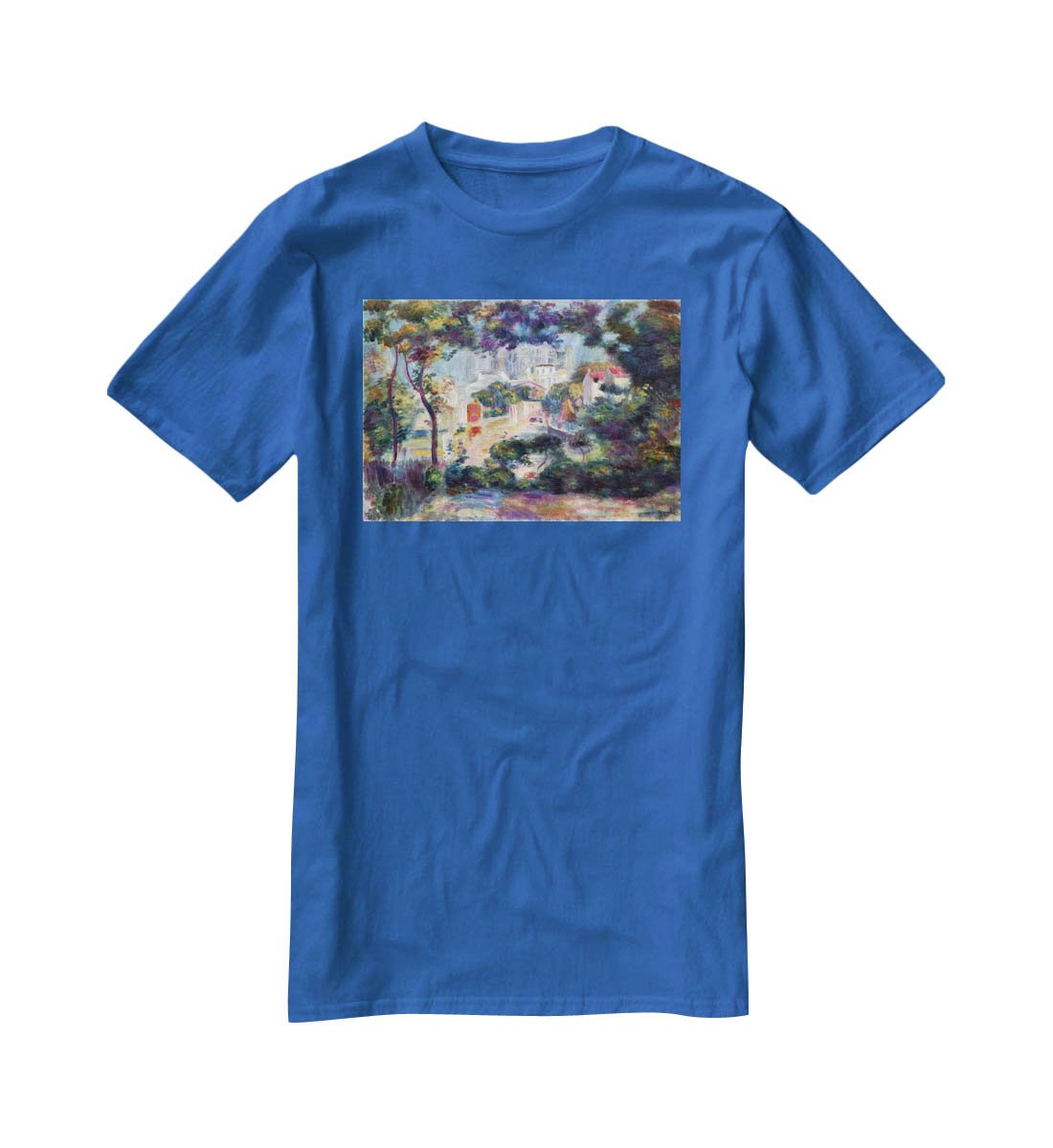 Landscape with a view of the Sacred Heart by Renoir T-Shirt - Canvas Art Rocks - 2