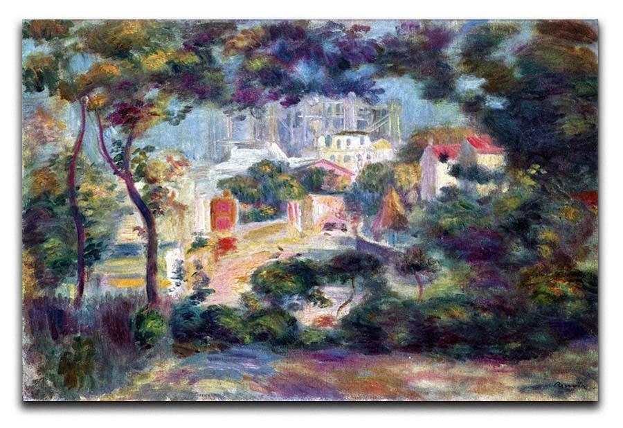 Landscape with a view of the Sacred Heart by Renoir Canvas Print or Poster  - Canvas Art Rocks - 1