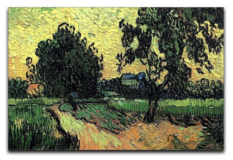 Landscape with the Chateau of Auvers at Sunset by Van Gogh Canvas Print & Poster  - Canvas Art Rocks - 1