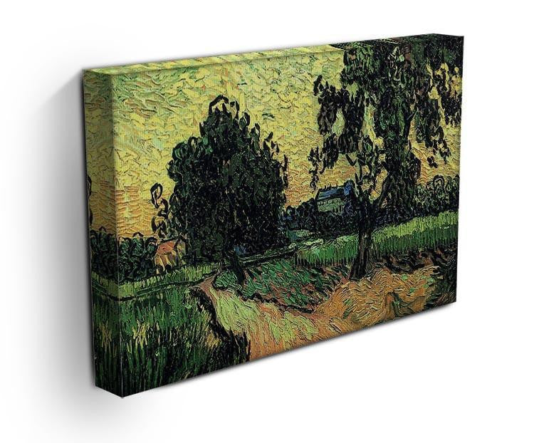 Landscape with the Chateau of Auvers at Sunset by Van Gogh Canvas Print & Poster - Canvas Art Rocks - 3